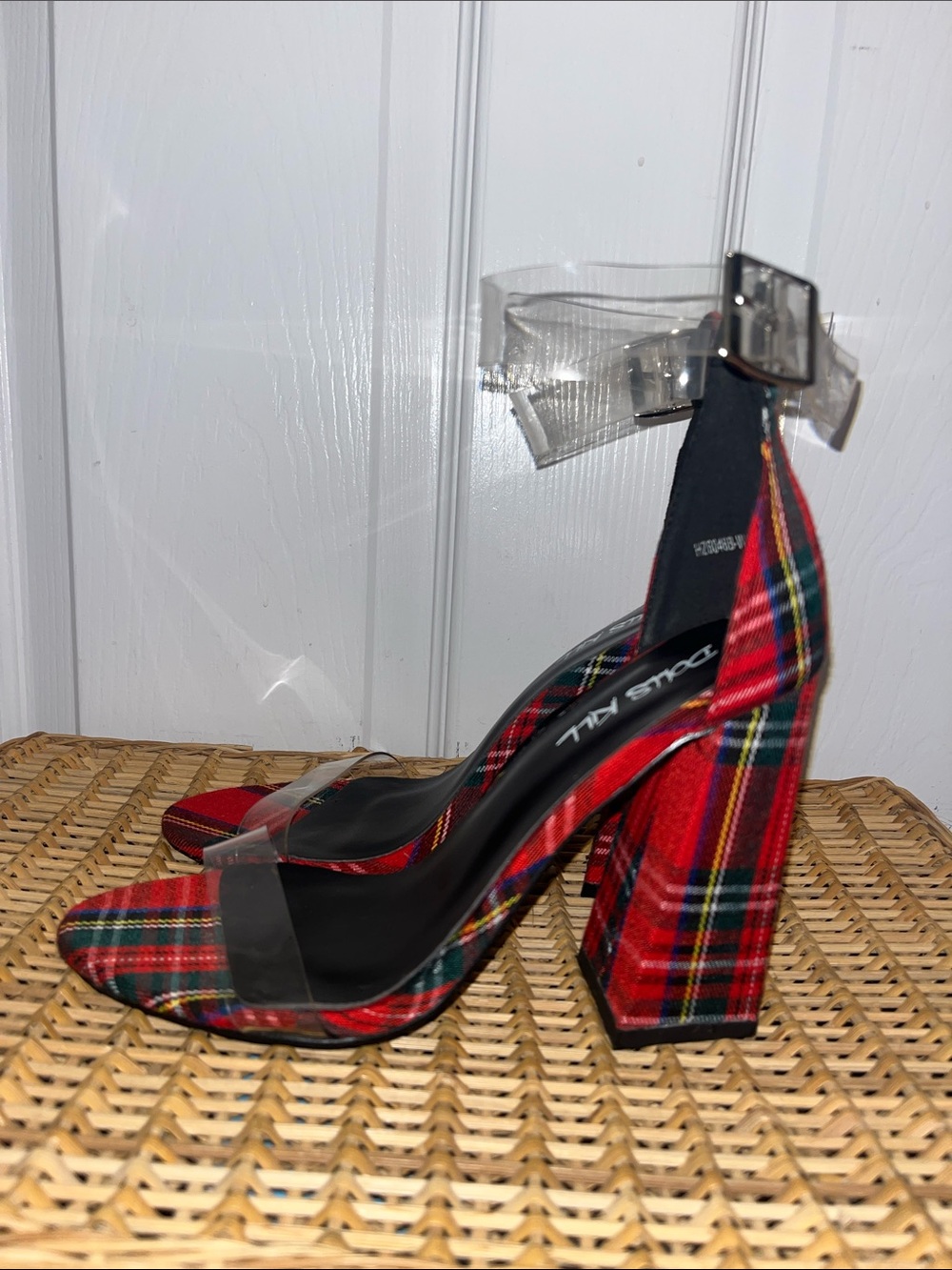 DOLLS KILL Plaid chunky heels